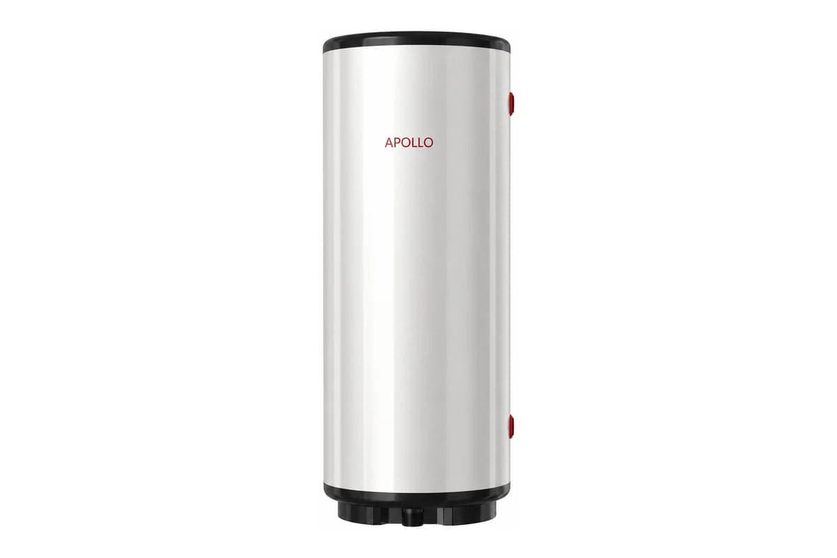 Apollo DHW120 Max combined buffer and indirect stainless steel water tank.