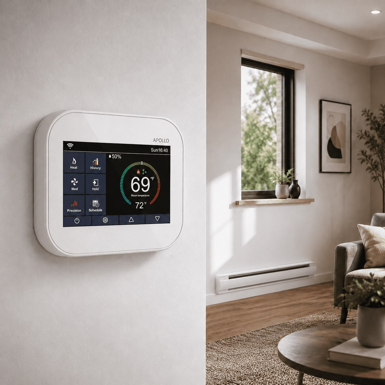 APOLLO Wi-Fi Electric Baseboard Heater Thermostat