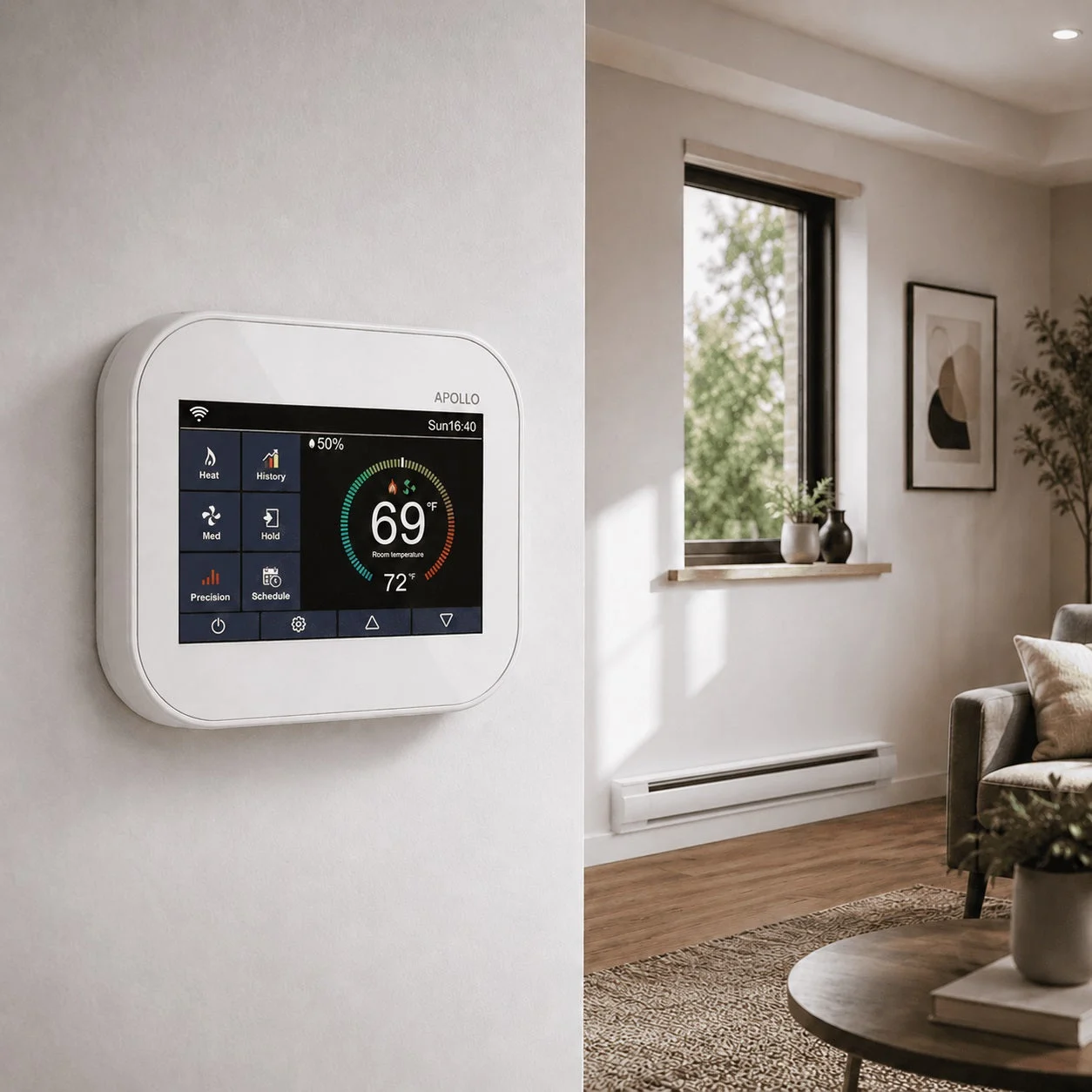 APOLLO Wi-Fi Electric Baseboard Heater Thermostat