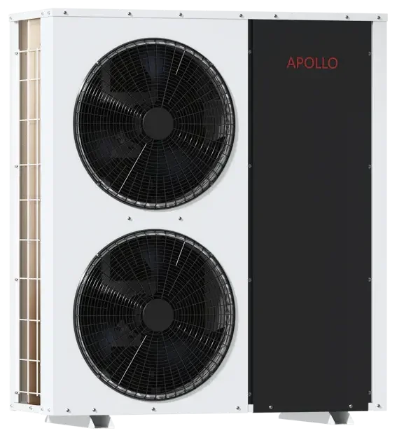 APOLLO 6 ton air-to-water heat pump, 72,000 BTU outdoor unit