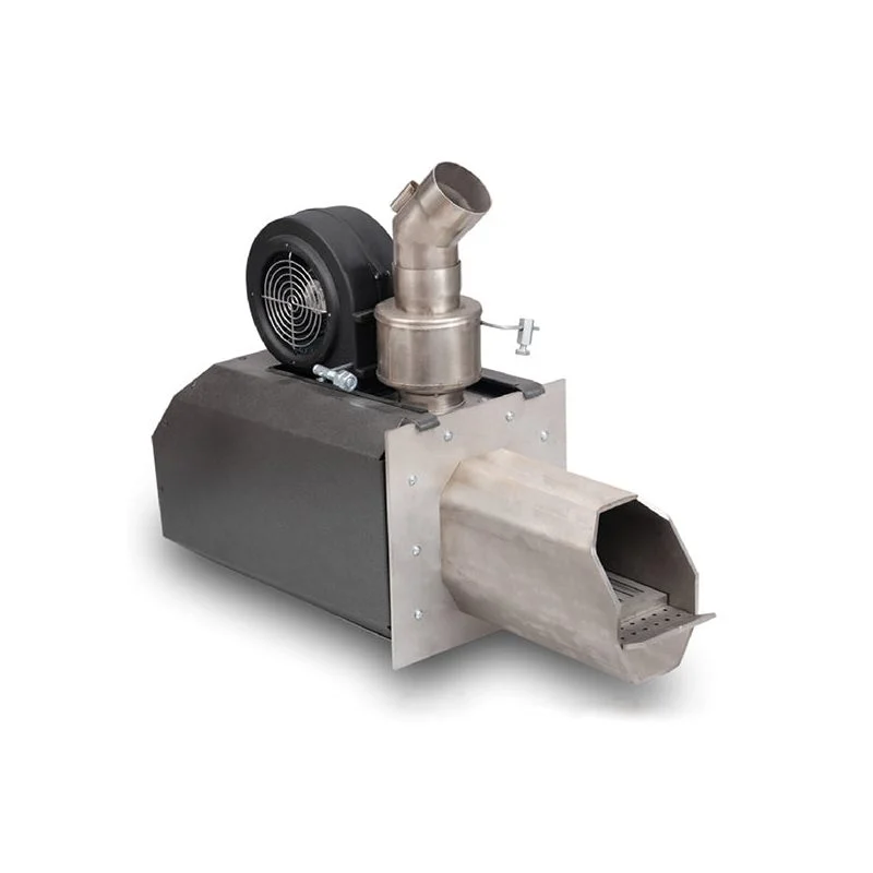 Pellet burner kit, fan and burner assembly