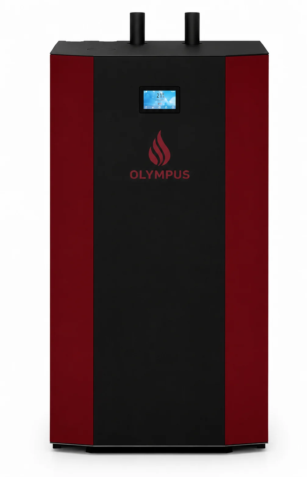 OLYMPUS pellet boiler front view.